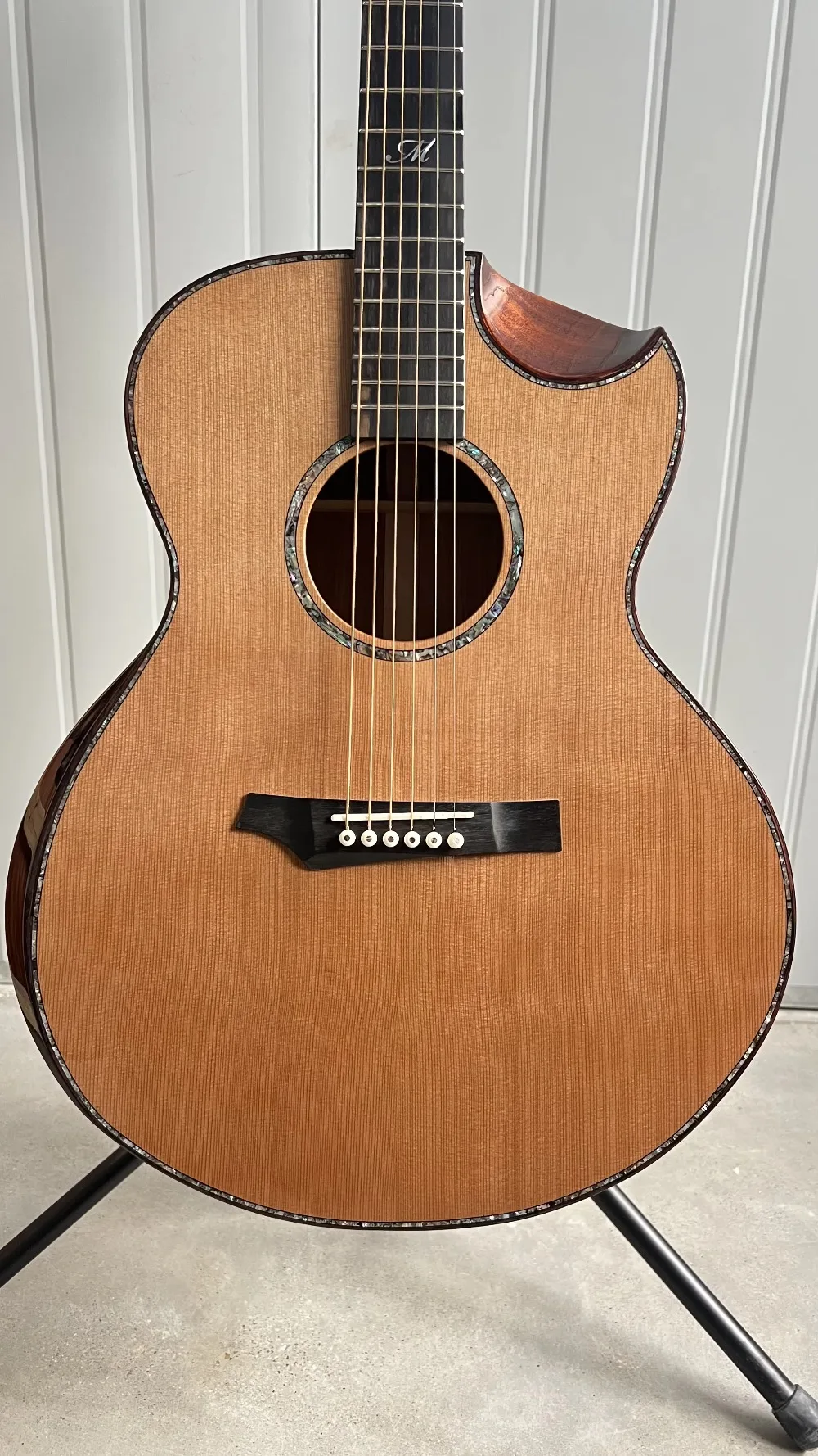 Handmade Custom High Quality 6-String Acoustic Electric Guitar with Rosewood Fretboard 41-Inch High-Glossy