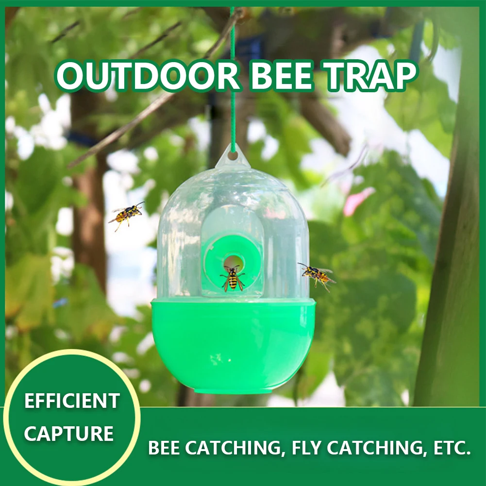 8-1PCS Reusable Fly Wasp Insect Traps Hanging Plastic Asian Hornet Catcher Fly Killer Orchard Insect Trap Pest Control Products