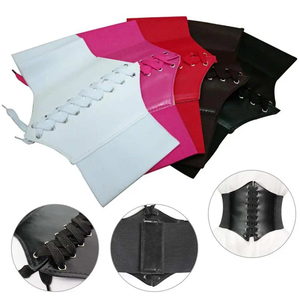 Stylish Waist Band High Waist Waist Shaper Waist Belt Wide Faux Leather Corset Belt