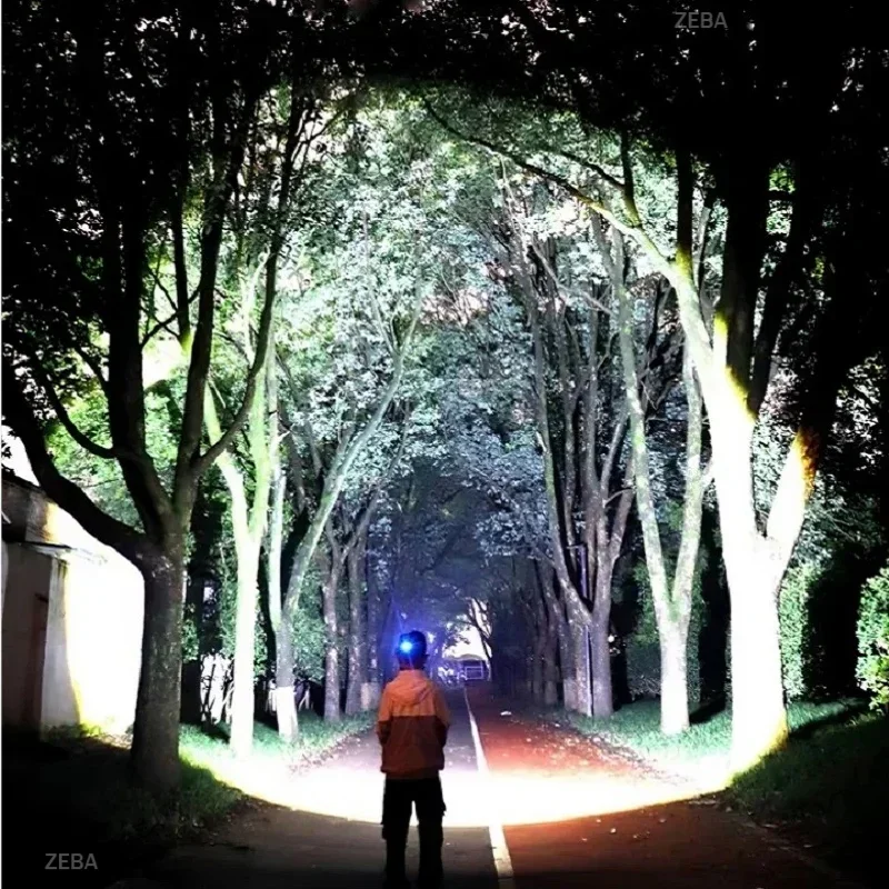 

65000000LM Most Powerful Headlamp Super Bright Rechargeable LED Headlight 18650 With Fluorescent Light Outdoor Camping Lantern