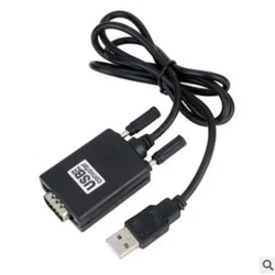 USB 2.0-RS232 직렬 DB9 9 핀 수 컨버터 케이블 블랙 0.8m 1 포트 어댑터, 시스코 라우터 스위치 망원경