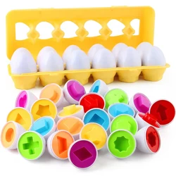 Smart Eggs Matching Puzzle Brinquedos para Crianças, Brinquedos Montessori por 2 anos, Carta e Número, Cognitivo Cognitivo, Brinquedos Educativos Cognitivos