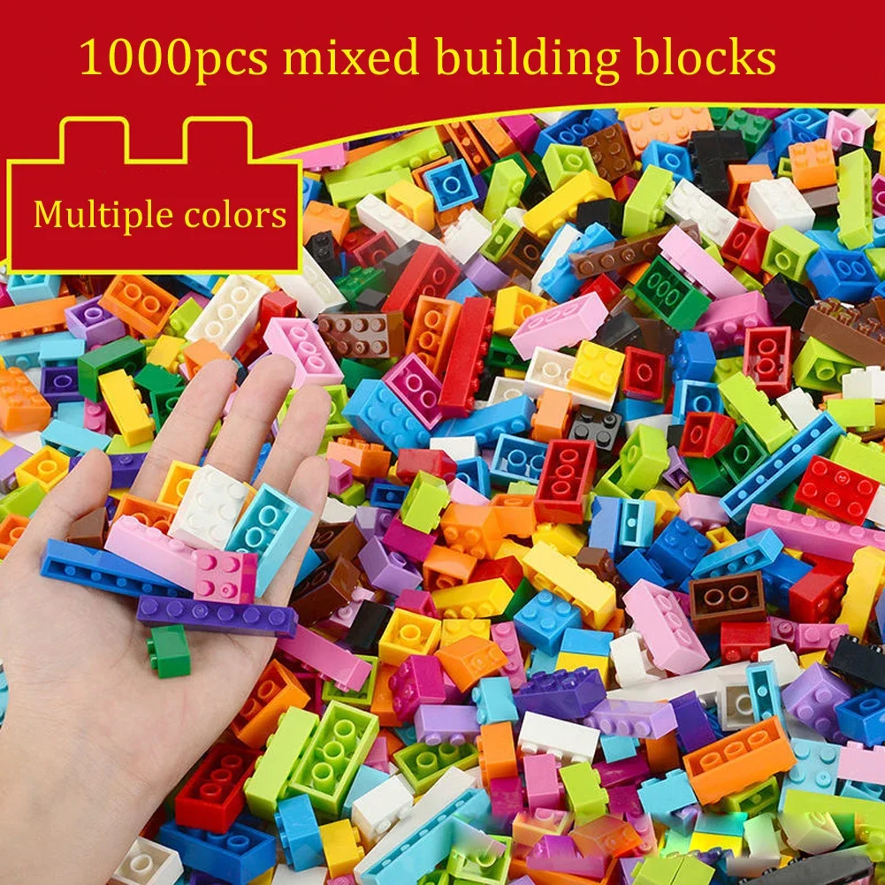 1000/500/300 pièces Blocs de construction Ville DIY Blocs de construction créatifs Blocs de construction compatibles Grande plaque de base Éducatif Enfant