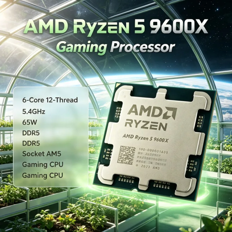 AMD Ryzen 5 R5 9600X Desktop CPU 6-Core 12-Thread 5.4GHz 65W 32MB L3 Socket AM5 DDR5 Type-C