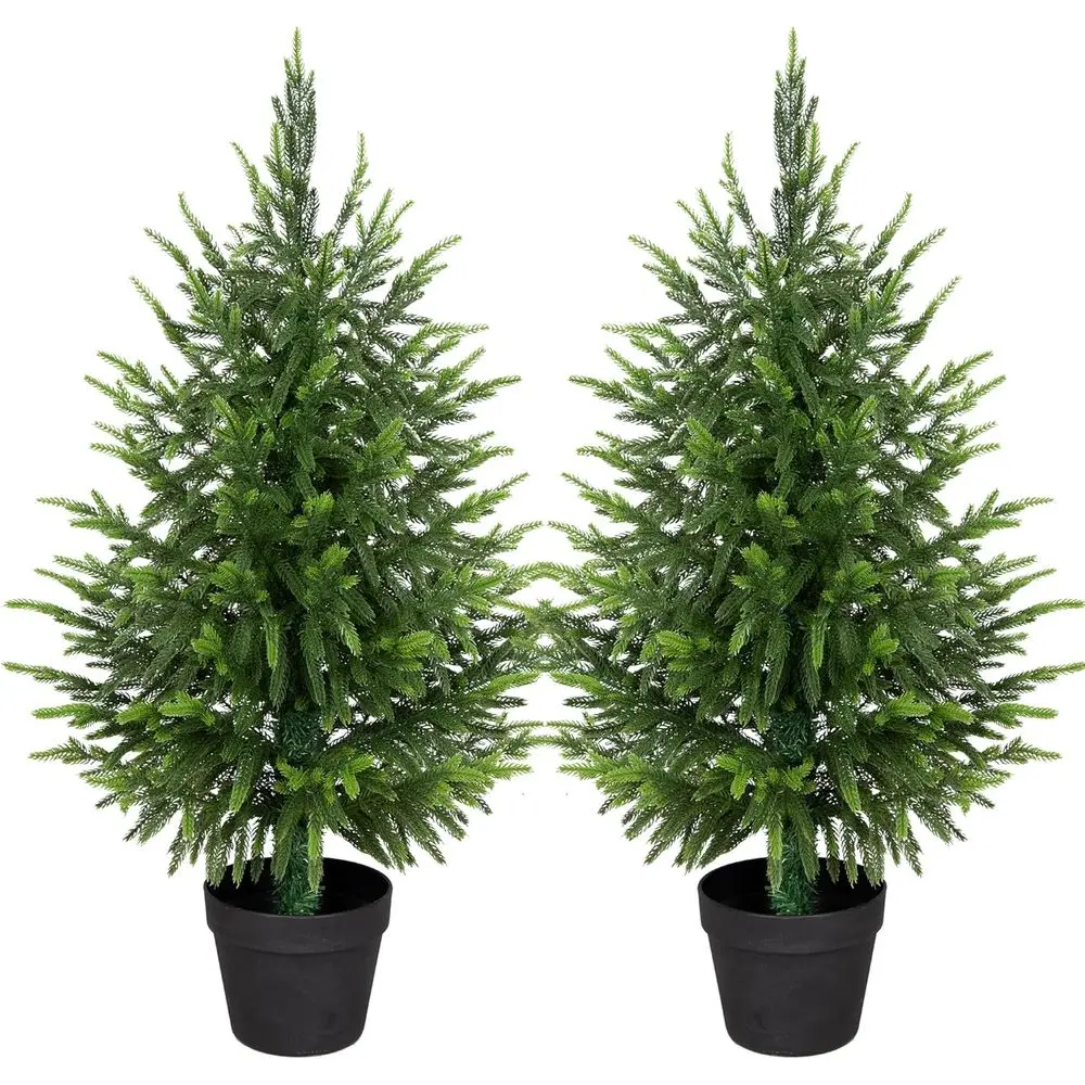 

UV-Resistant 3ft Real Touch Norfolk Pine Christmas Tree, 36in Lifelike Artificial Topiary Pine Tree for Patio Porch Holiday Deco