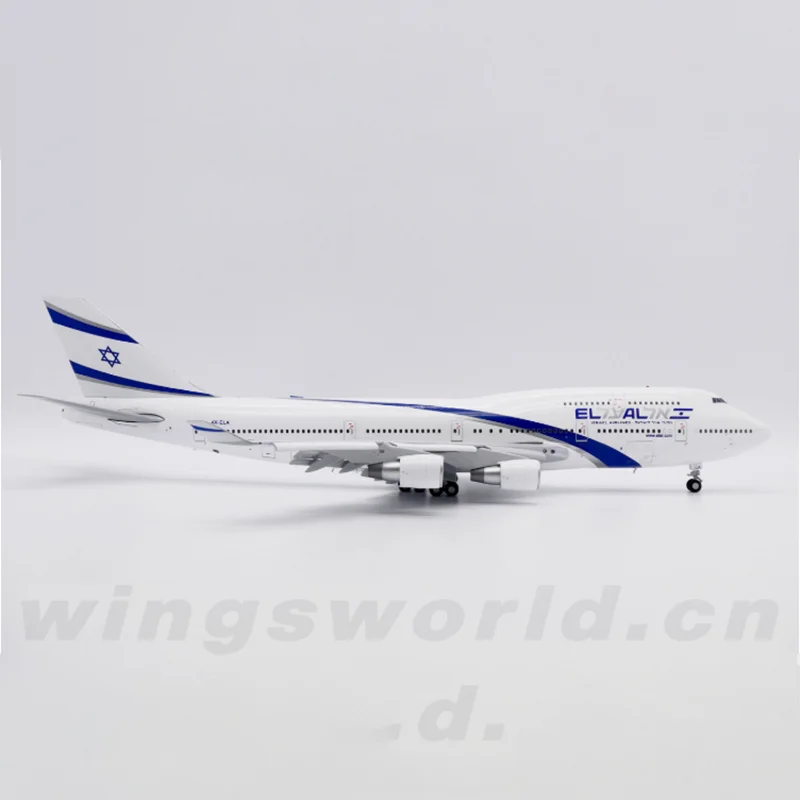 دييكاست مقياس JC أجنحة 1:200 XX20319A El Al B747-400 4X-ELA رفرف أسفل نسخة سبيكة معدنية نموذج طائرة عرض الهدايا #1