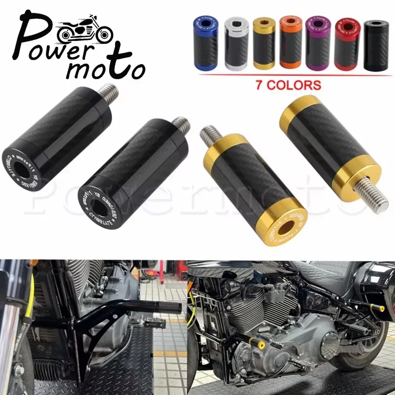 Pazoma Front Rear Highway Peg Crash Bar End Sliders For Harley Softail Sportster Touring 1 1/4