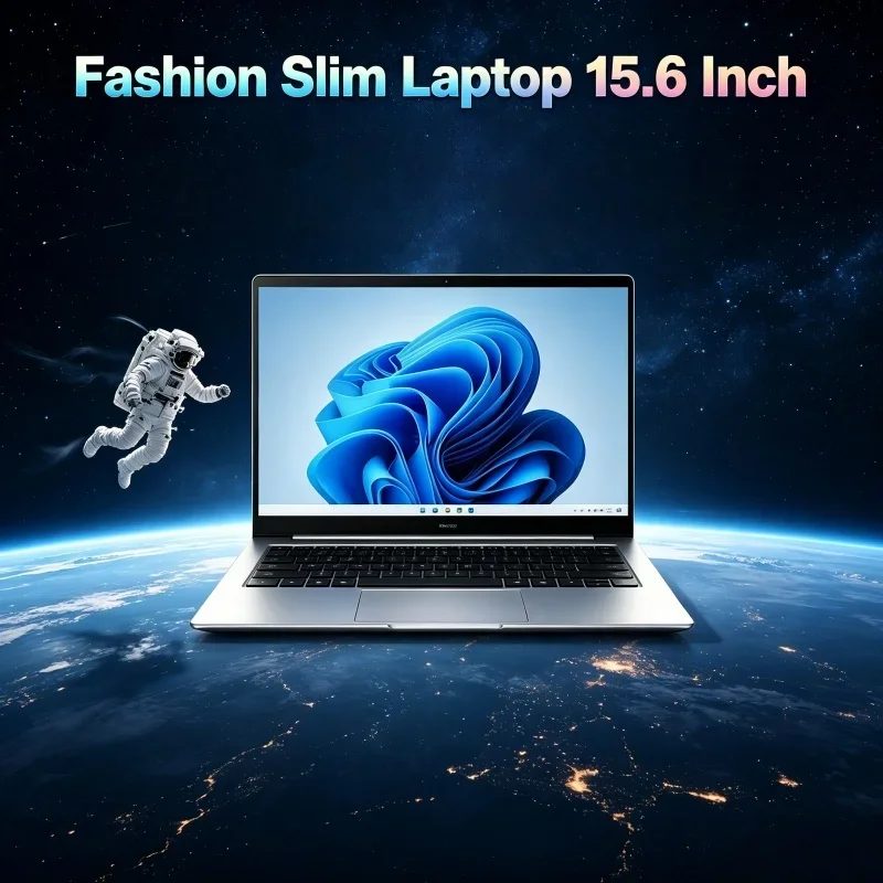 Portátil Ultrafino de 15.6 Pulgadas con Windows 11, Intel Pentium 4405U, Pantalla Full HD, para el Hogar, Estudio, Oficina y Uso Multimedia