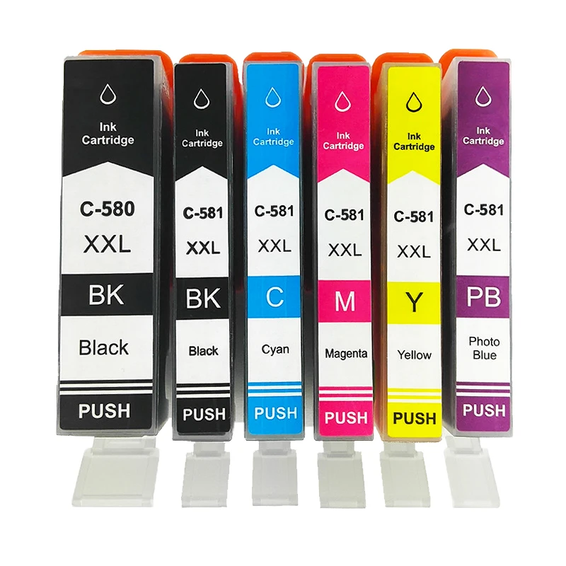 PGI580 CLI581 580XXL 581XXL Ink Cartridge For Canon PIXMA TS8150 TS8151 TS8152 TS8250 TS8251 TS8252 TS8350 TS9150 TS9155 printer
