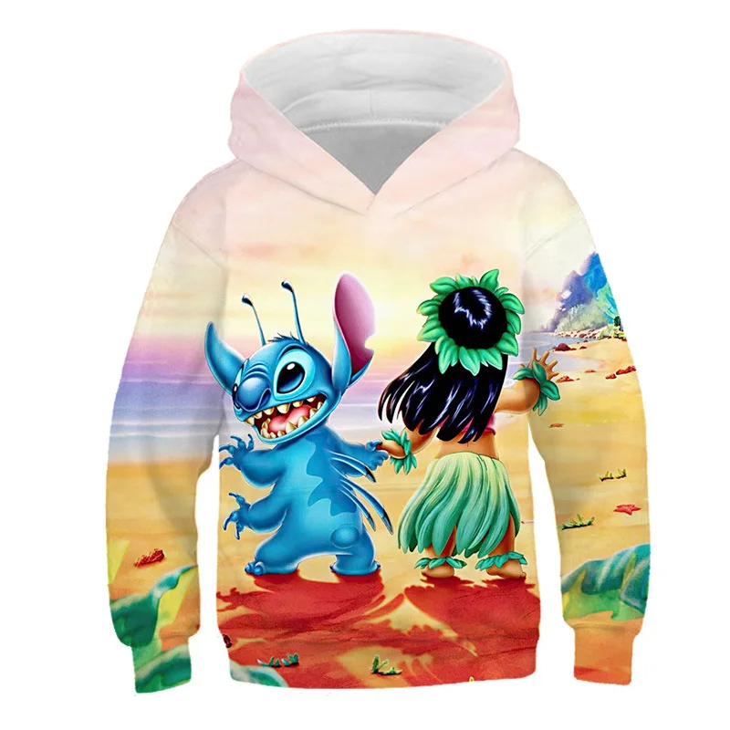 New Stitch Fashion Children\'s Clothing Star Baby Cartoon Hoodie Pullover Children\'s Fashion Children\'s Clothing