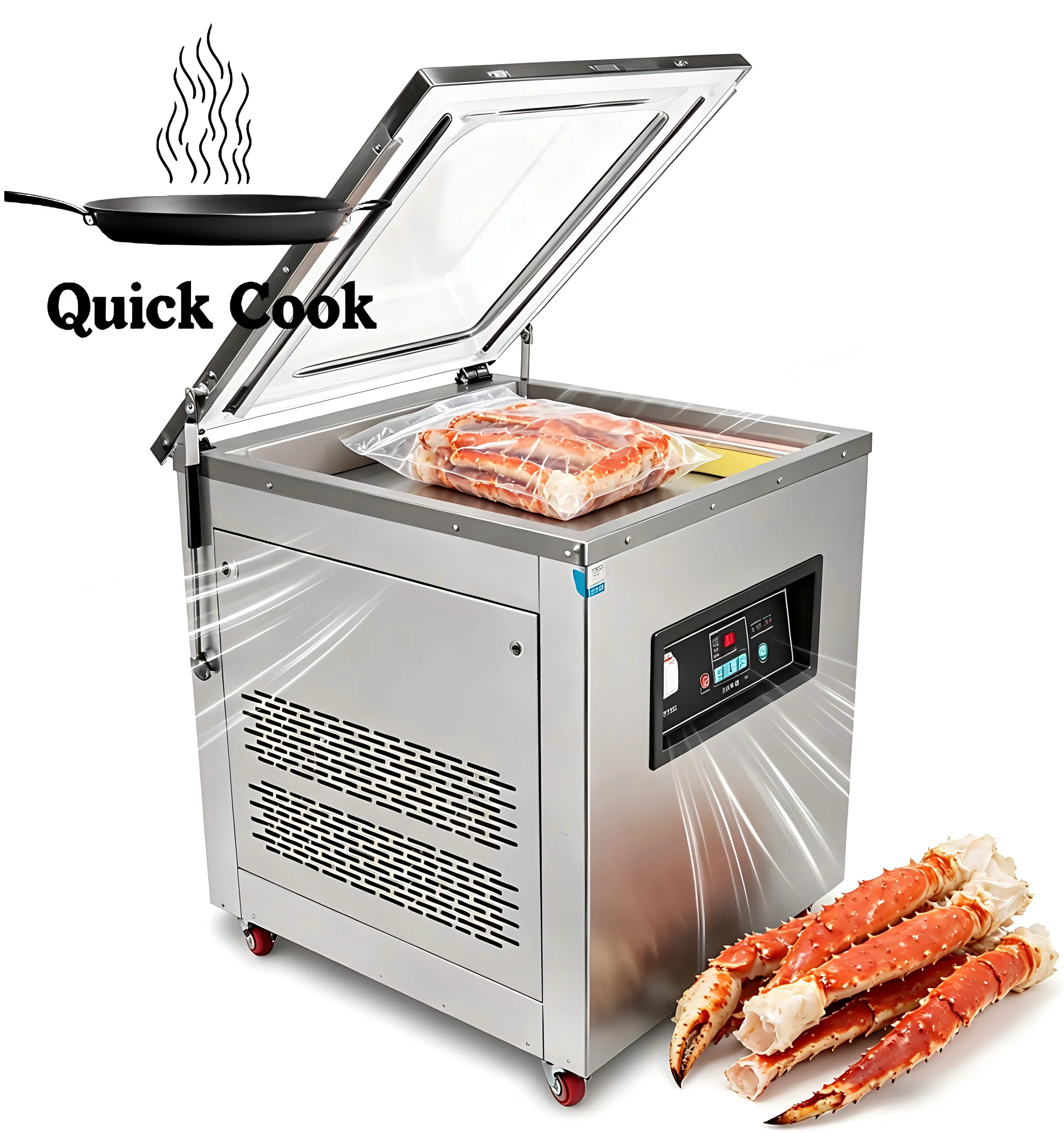 Seafood Cooked Food Fruit Meat Vacuum Sealer Fully Automatic Vacuum Sealing Packing Machine