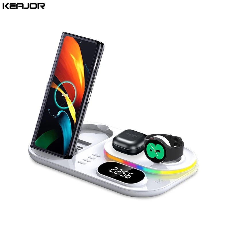 3 in 1 wireless charger for Samsung Galaxy Watch 6 5 Pro, fast charging station for Samsung S23 Ultra