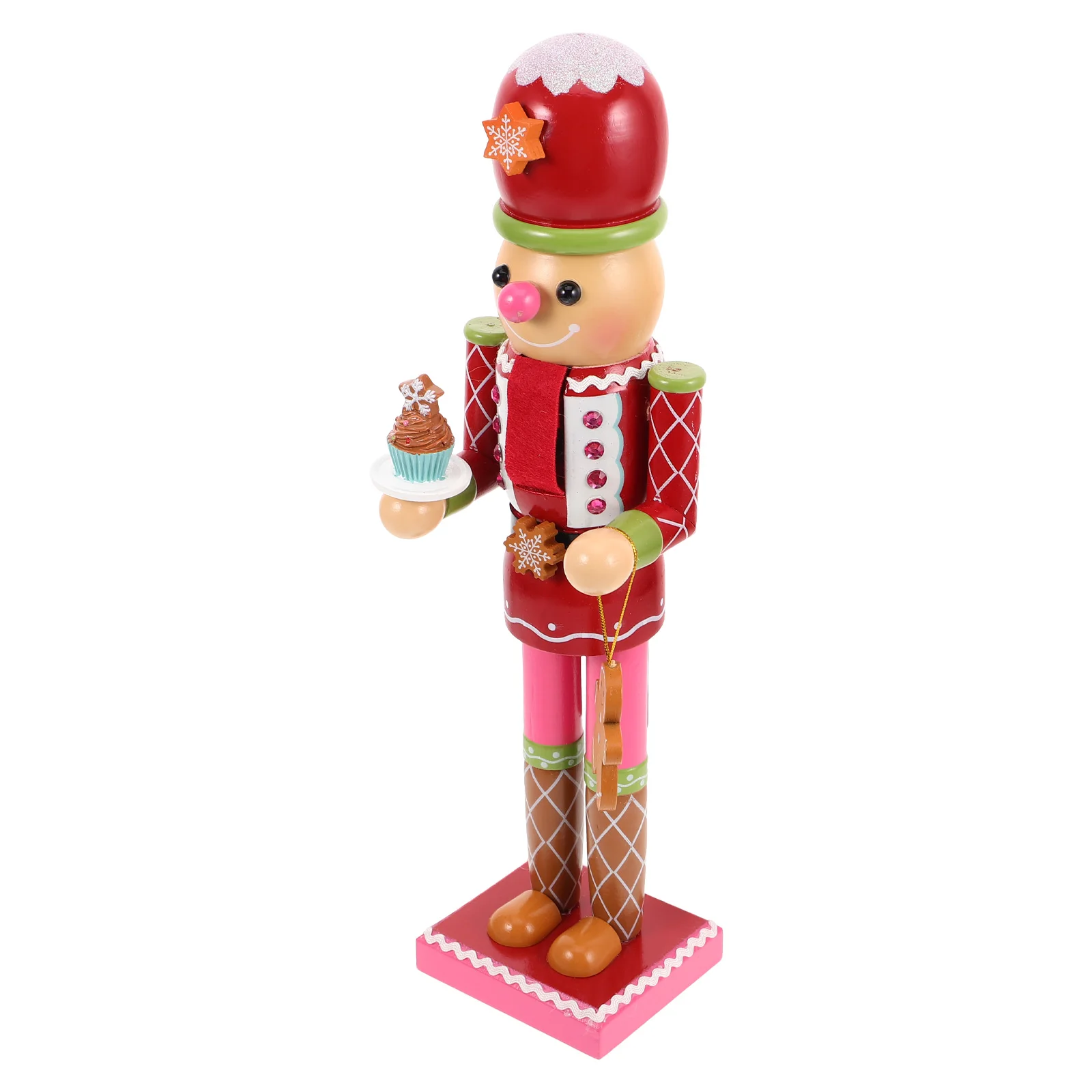 

European Style Home Decor Holiday Wooden Nutcracker Gingerbread Man Figures Small Toy Soldier Christmas Present Ideas