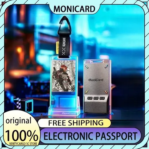 Monicard Magic Card Electronic Pass Badge NFC Bluetooth Smart Digital Badge Customizable GIF Screen Anime Trendy Pendant Gift