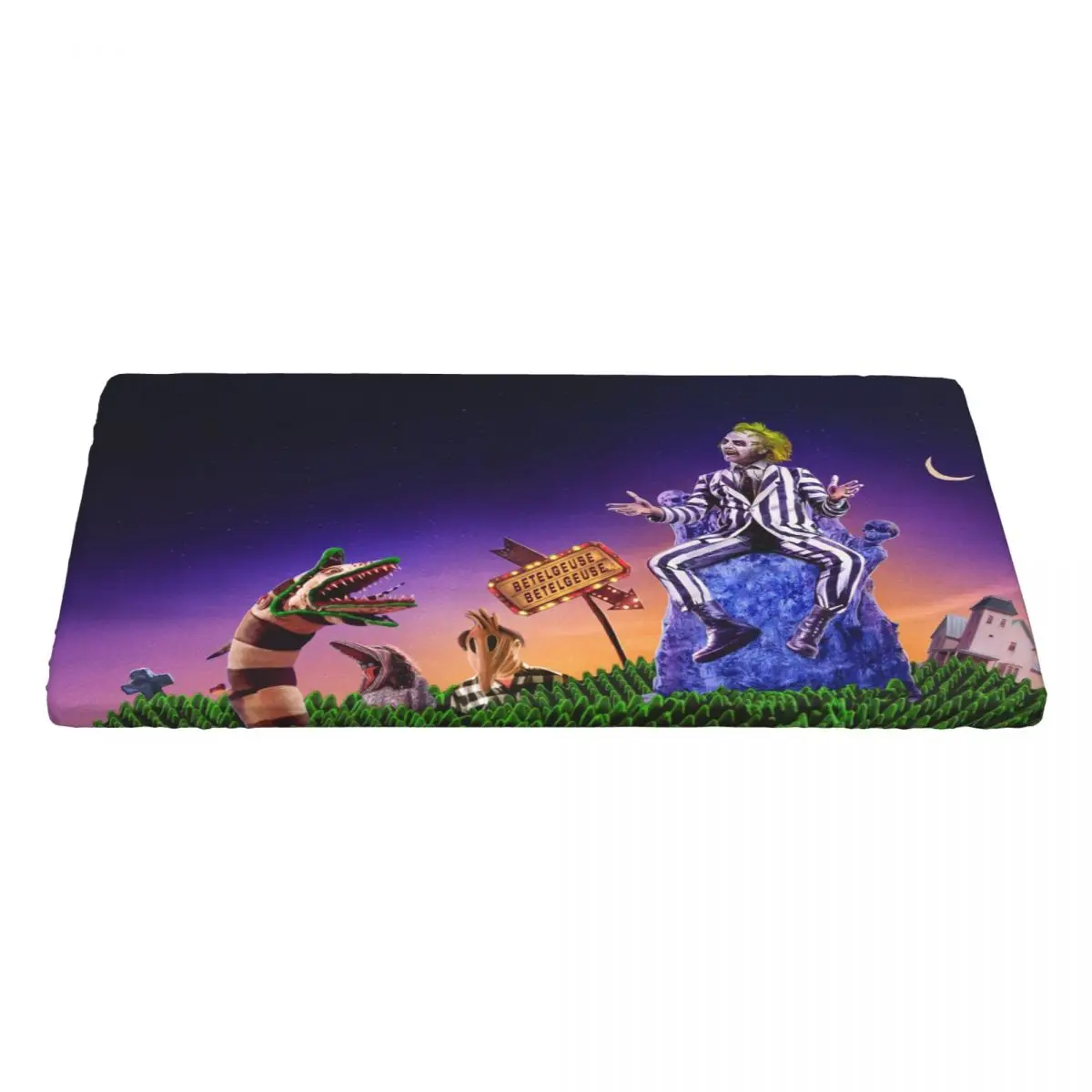 Custom Rectangular Oilproof Tim Burton Beetlejuices Horror Film Table Cover Table Cloth 4FT Tablecloth for Picnic