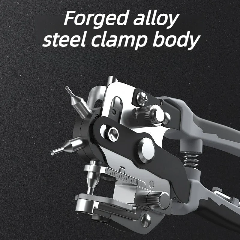 Leather Hole Punch Pliers Watch Strap Punch Plier Adjustable Rotary DIY Punched Tongs Professional Repair Punched Tool Manual