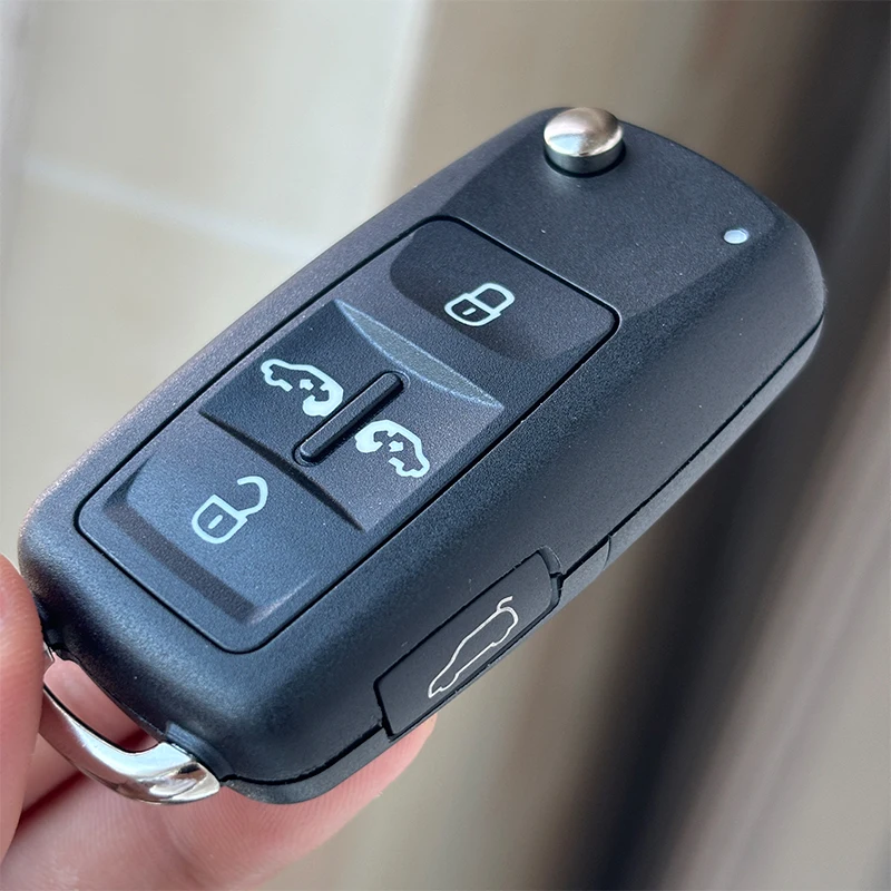 TXK001152 7N0837202A 434MHz Flip Key Fob 4+1 Button With ID48 MQB48 Chip For VW Sharan Multivan Aftermarket Car Key Control