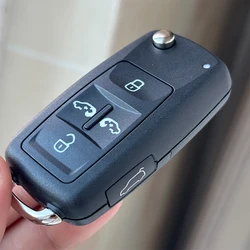 TXK001152 7N0837202A 434MHz Flip Key Fob 4+1 Button With ID48 MQB48 Chip For VW Sharan Multivan  Aftermarket Car Key Control