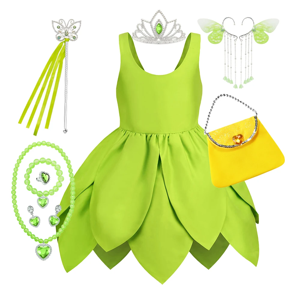 open lace back dress Fairy Princess Tutu Dress 12-24 Months / Lime Green main image 1