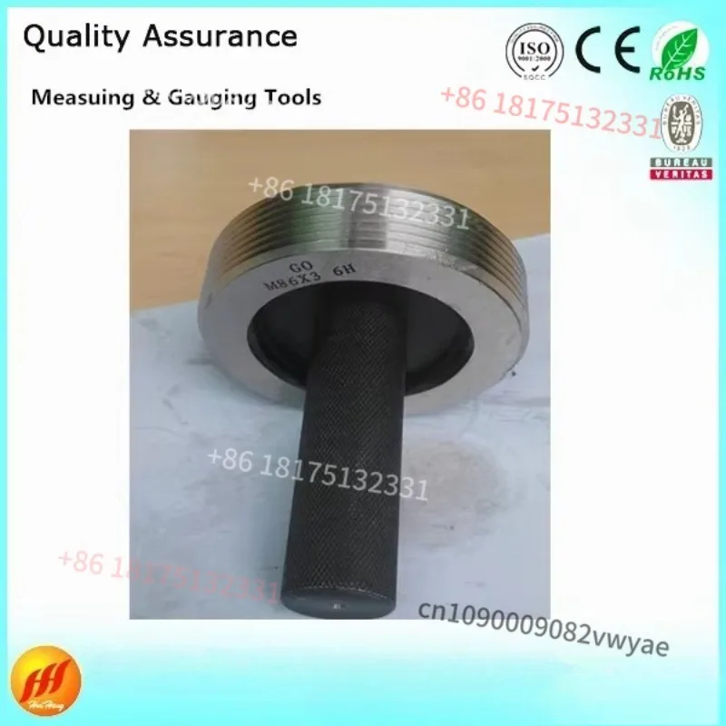 New Trapezoidal Thread Plug Gauge High Accuracy 0.05 GCr15 Material Metric Thread Gauge with Calibration Certification