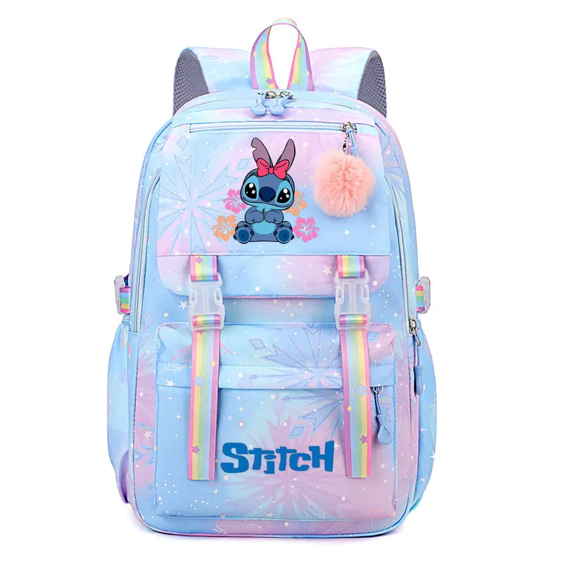 

Disney Stitch Backpack Boys Girls Mochilas Student Schoolbag Children Teenager Large capacity Knapsack Travel Rucksack