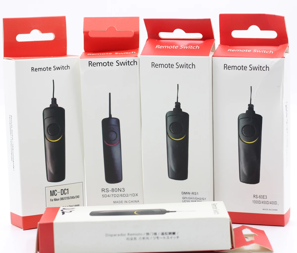 Photography Shoot Camera Anti-shake Remote Switch Shutter release  DMW-RS1 RS-80N3  RS-60E3 MC-DC2 MC-DC1 MC-30 for Canon Nikon