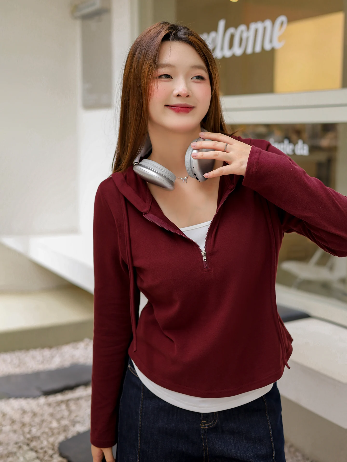 

Женская футболка больших размеров DM00 Autumn Season Casual Sle Slim Fit ort Sve Hoodie Color Blo Повседневная одежда для больших размеров...