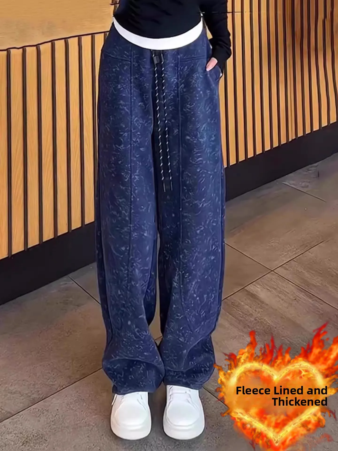 

Широкие брюки Tie-Dye Banana для женщин, свободного кроя, больших размеров, модные повседневные брюки с высокой талией и шнурком, из полиэстеровой смеси, женские брюки