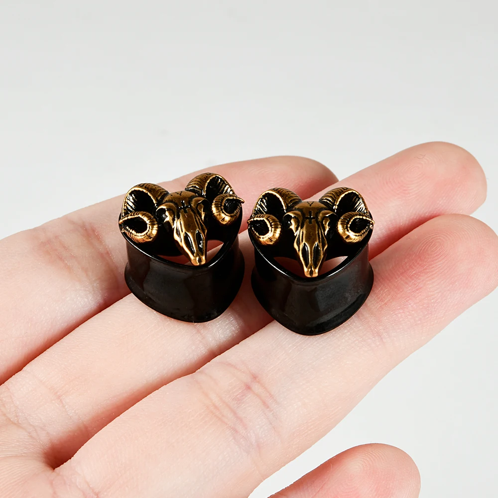 PAIR Stainless Steel Heart-shaped Nine Styles Ear Tunnels Plugs Ear Stretchers Gauges Expander Flared Body Piercing Jewelry