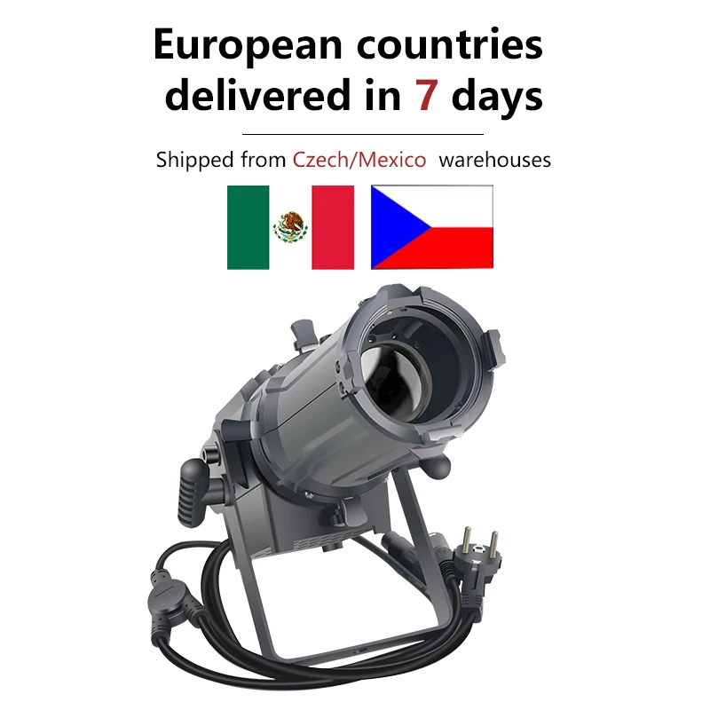 

100W Mini Variable Zoom Ellipsoidal DMX Zoom Profile Surface Studio Gobo Spotlight DMX LED Leko for Light Show DJ CLUB