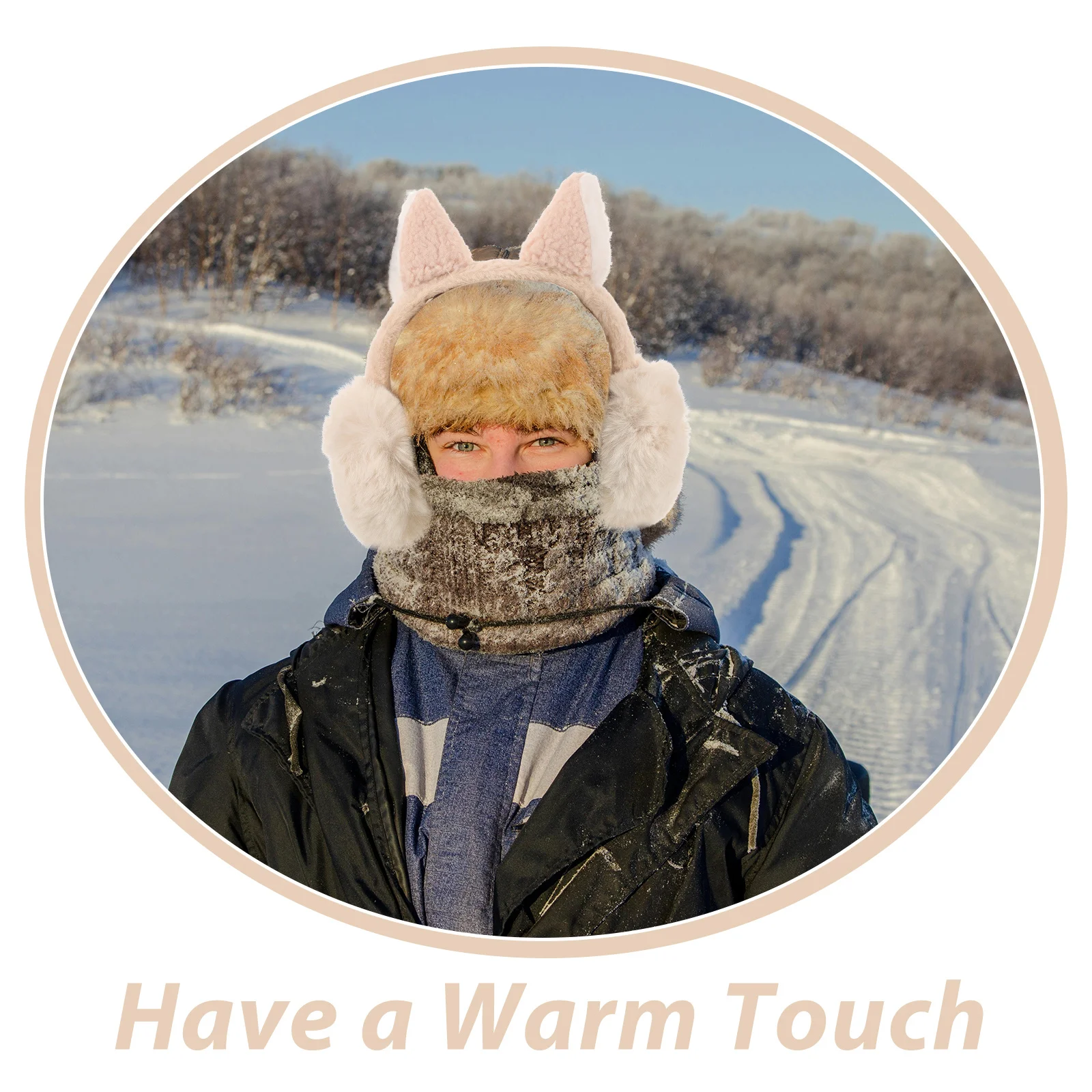 أغطية أذن للنساء أغطية أذن شتوية دافئة، نمط ناعم ومريح للطقس البارد، ملحقات التنقل الرياضية الخارجية #6