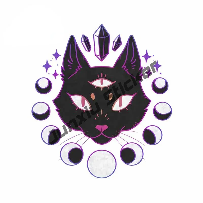 Black Cat Stickers Decorative Car Decal Bumper Truck Laptop Fridge Creative Decals Accessories Sunscreen Waterproof Graphic