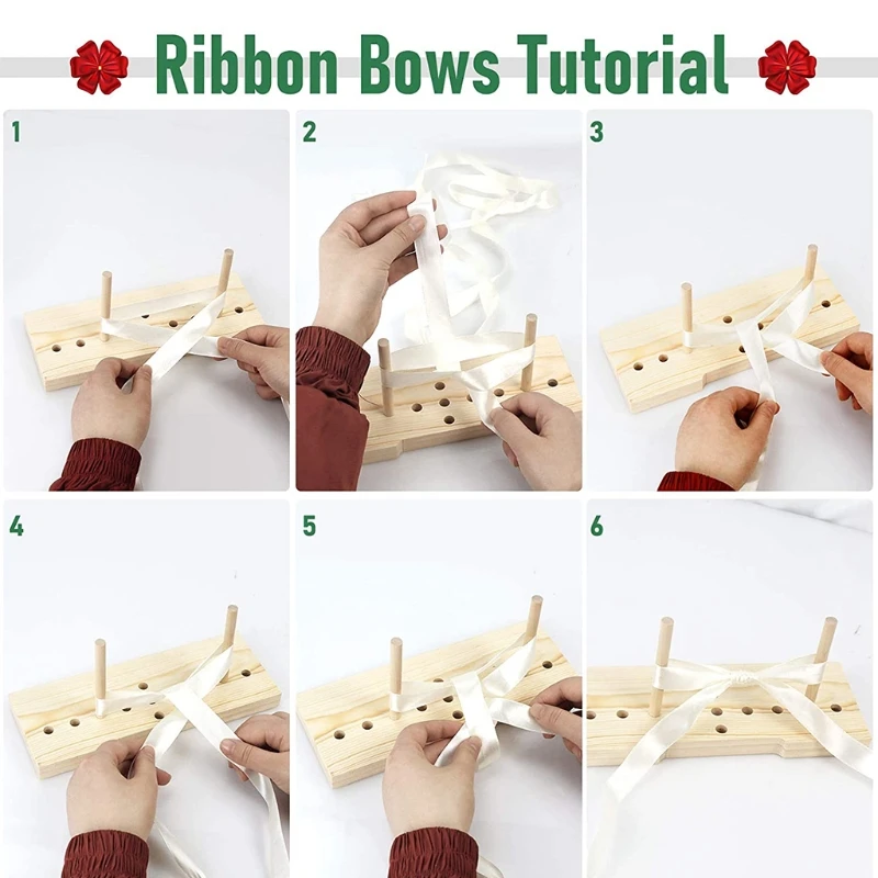 Bow Maker for Ribbon for Wreaths Ribbon Bow Maker with Twist Ties and Instructions for Creating Gift Bows Hair Bows