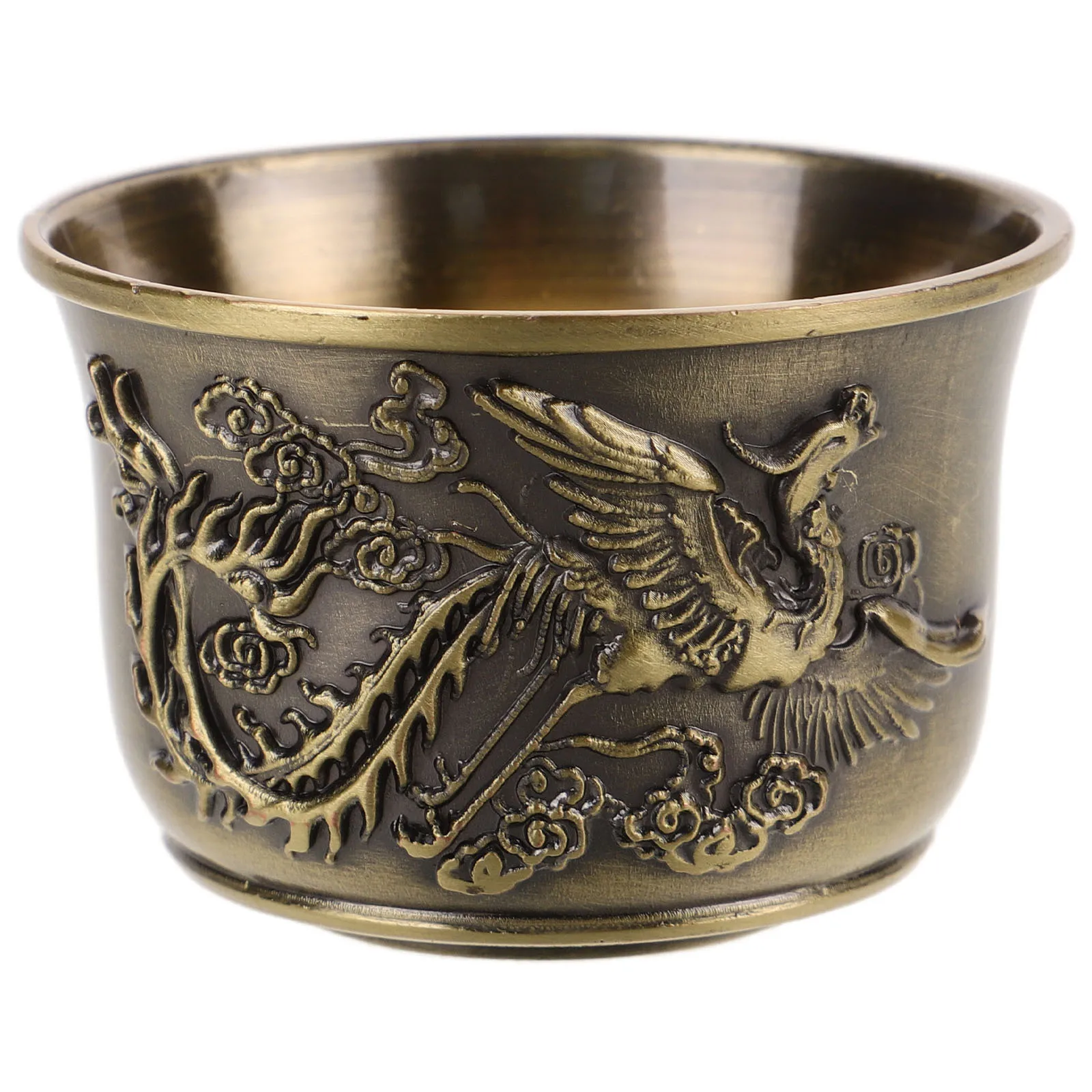 

Bronze Dragon and Chinese Cups Tea Traditional Vintage Household Coffee Table Office