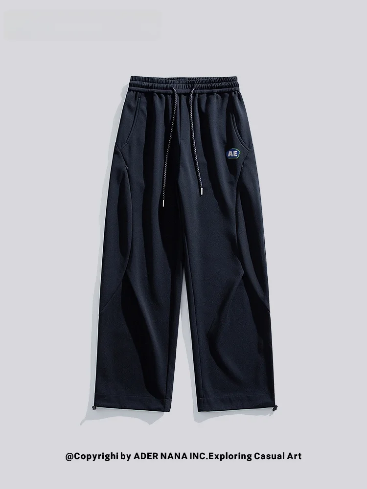 

Casual Space Cotton Men's Loose Sweatpants Couple's Split Cut Sports Long Trousers Comfortable Elastic Waist Design