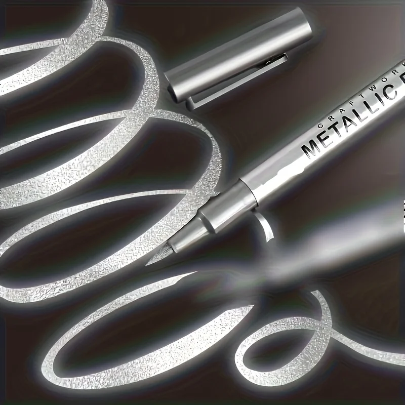 1/2 Stück goldene und silberne Permanentmarker zum Malen, zum Basteln von Steinen, Gelstift-Kunstprodukte, geeignet für Glas, Keramik. – Detail 2