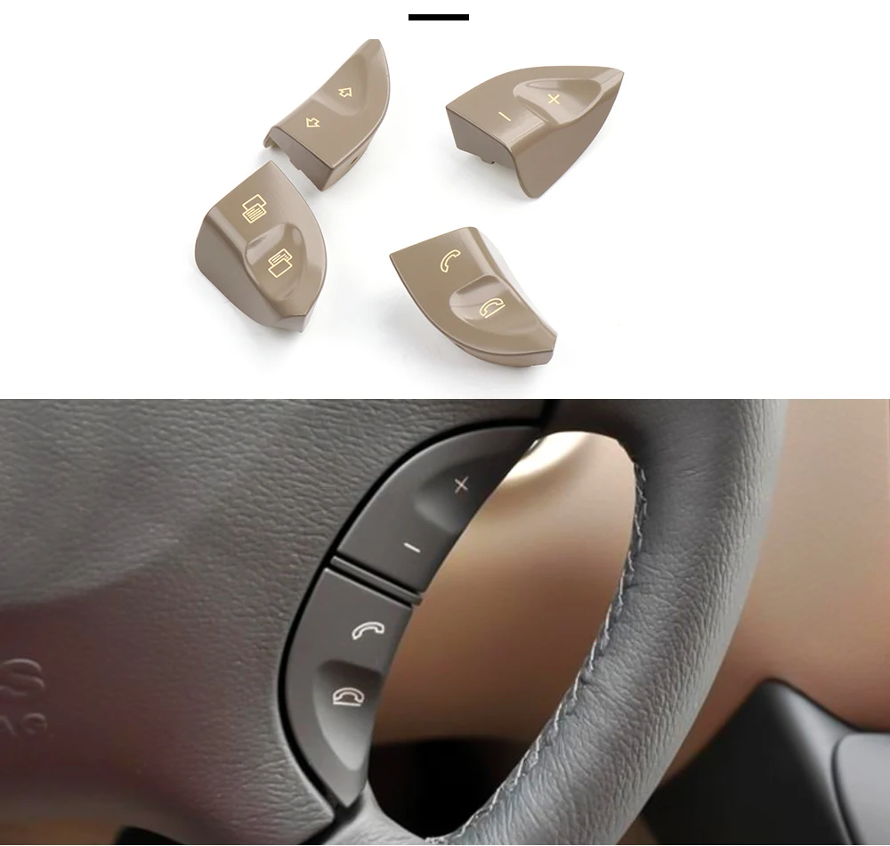 

1 Pair Left Right Steering Wheel Buttons Switch Multi-function Switch Buttons 2208210679 for Mercedes-Benz S CL Class W220 W215