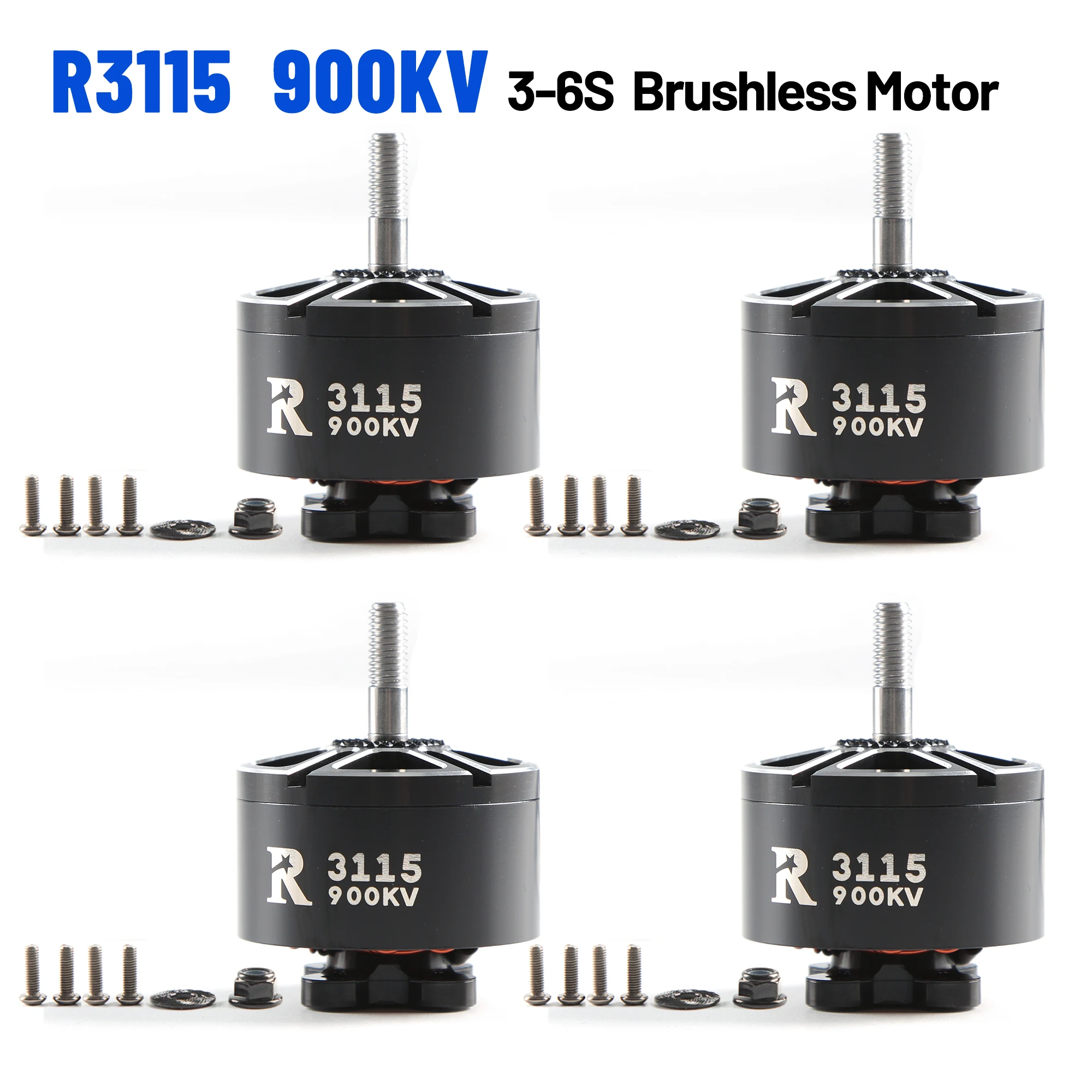 

4PCS 3115 900KV Brushless Motor 3-6S R3115 for RC Multirotor X-Class FPV Mark4 APEX 10inch XL10 FPV Camera Kit Frame