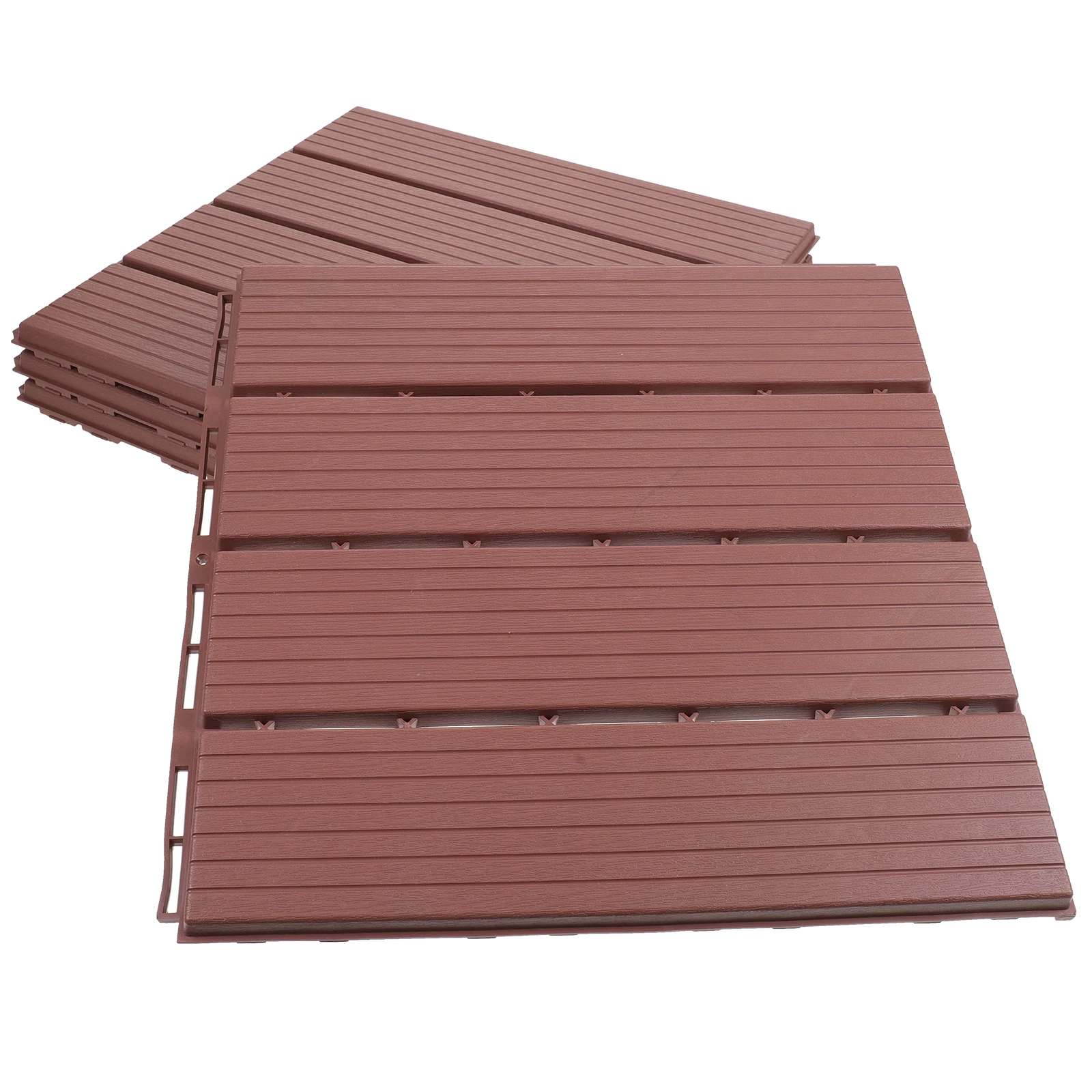 

4 Pcs Decorate Balcony Assembled Floor Deck Interlocking Composite Tiles Plastic Decking