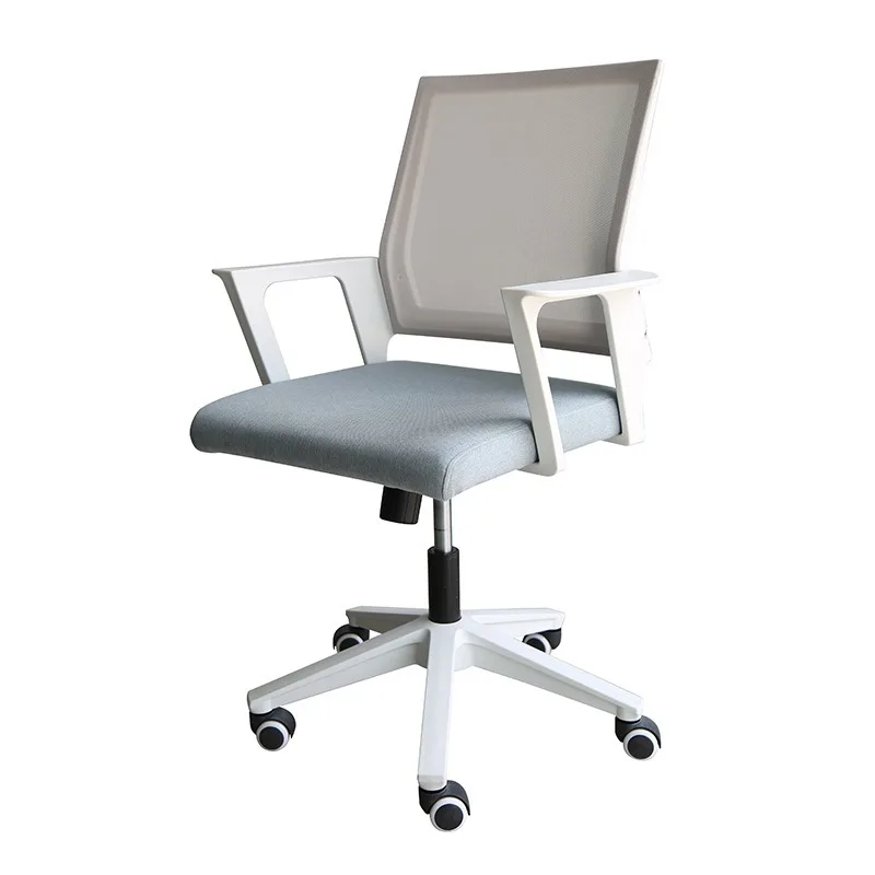 Cadeira de escritório ergonômica reclinável de malha com altura ajustável e giratória, estilo coreano, para escritório em casa