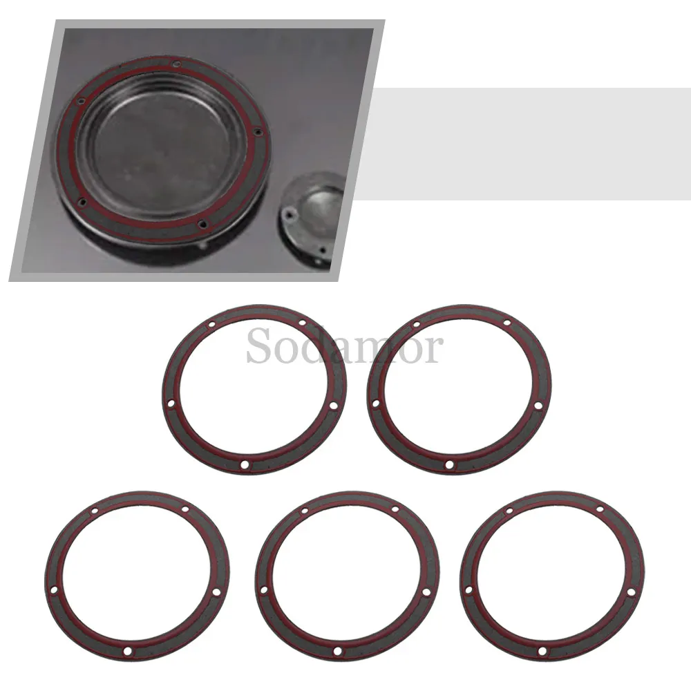 For Harley Road King Street Electra Glide 07-13 w/ Evolution 1340 Twin Cam Engine 5 Hole Clutch Primary Derby Cover Gasket 5PCS