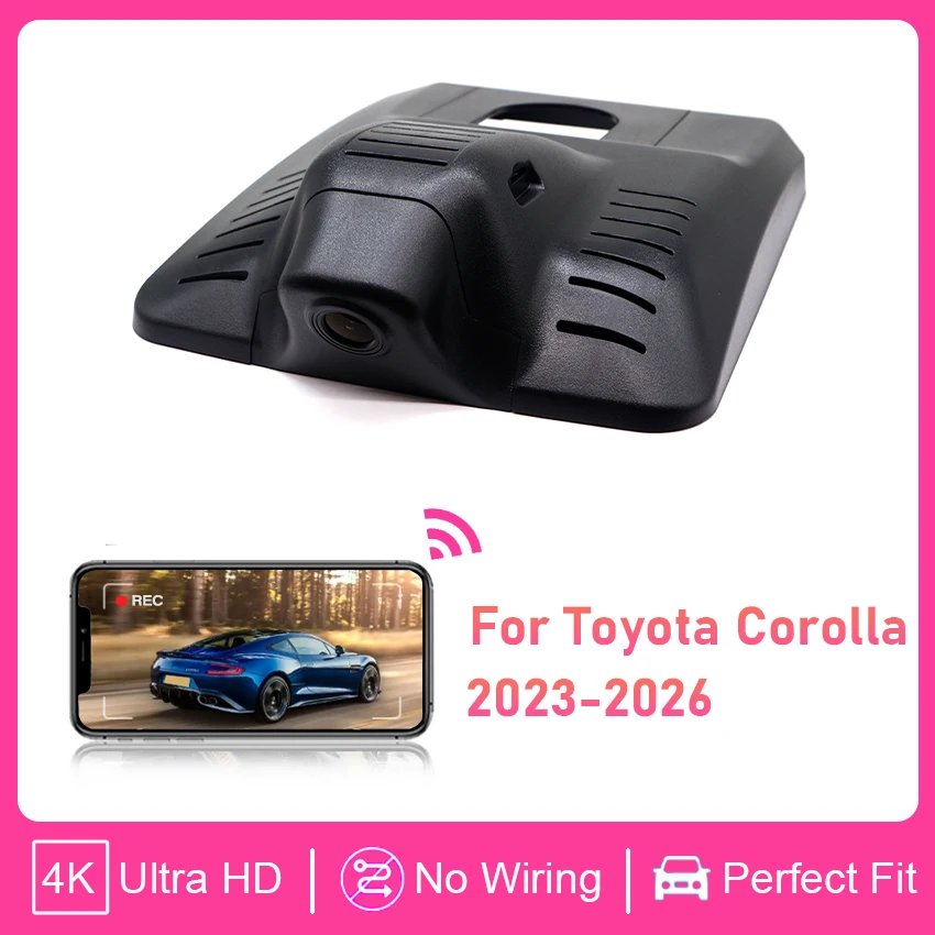 

Front and Rear Dash Cam for Car Camera Recorder Dashcam WIFI Car Dvr For Toyota Corolla 2023-2026 Recording Devices Accessories