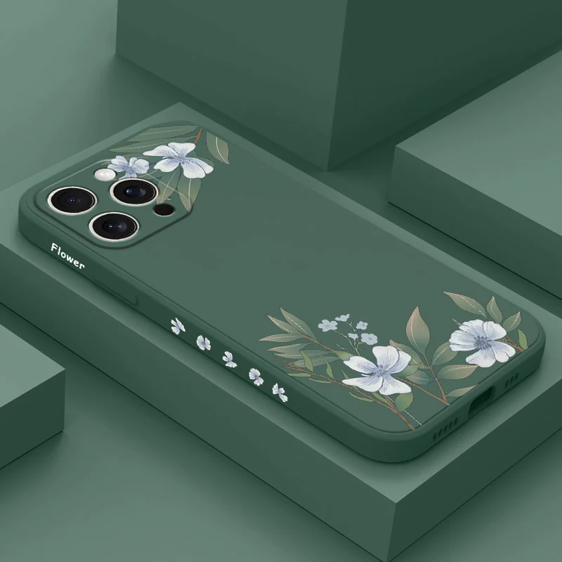 

Encounter Flowers Phone Case For iPhone 17 16 16e 15 14 13 Plus Pro Max Mini Silicone Cover