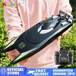 Boys Toy Gifts 2.4G Radio RC Boat High Speed Speedboat Large Capacity Battery Dual Motor Waterproof Remote Control Boat 30 Km/h