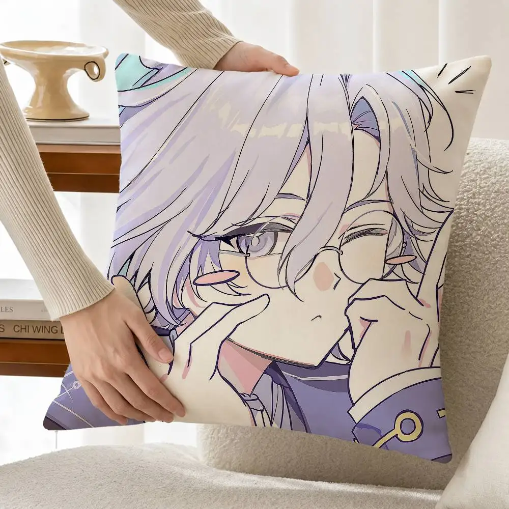 CUTE M-Mitya G-Genshin-I Customizable Square Cushion Cover Double Sided Print Pillow Case