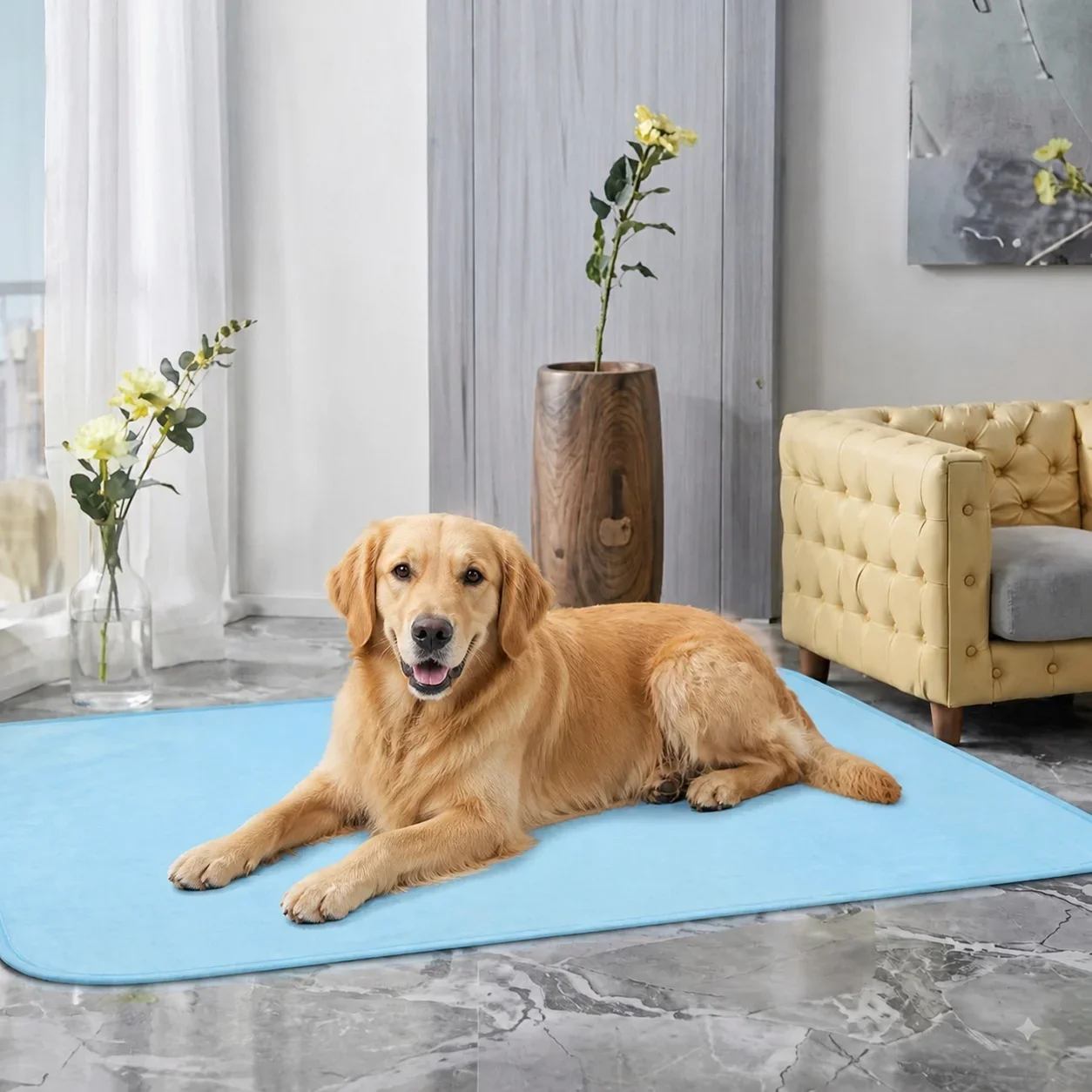 A Summer Ice Cool Pet Cooling Mat Bed Sweat Absorbent Fabric 4 Sizes For Small Medium Large Pets