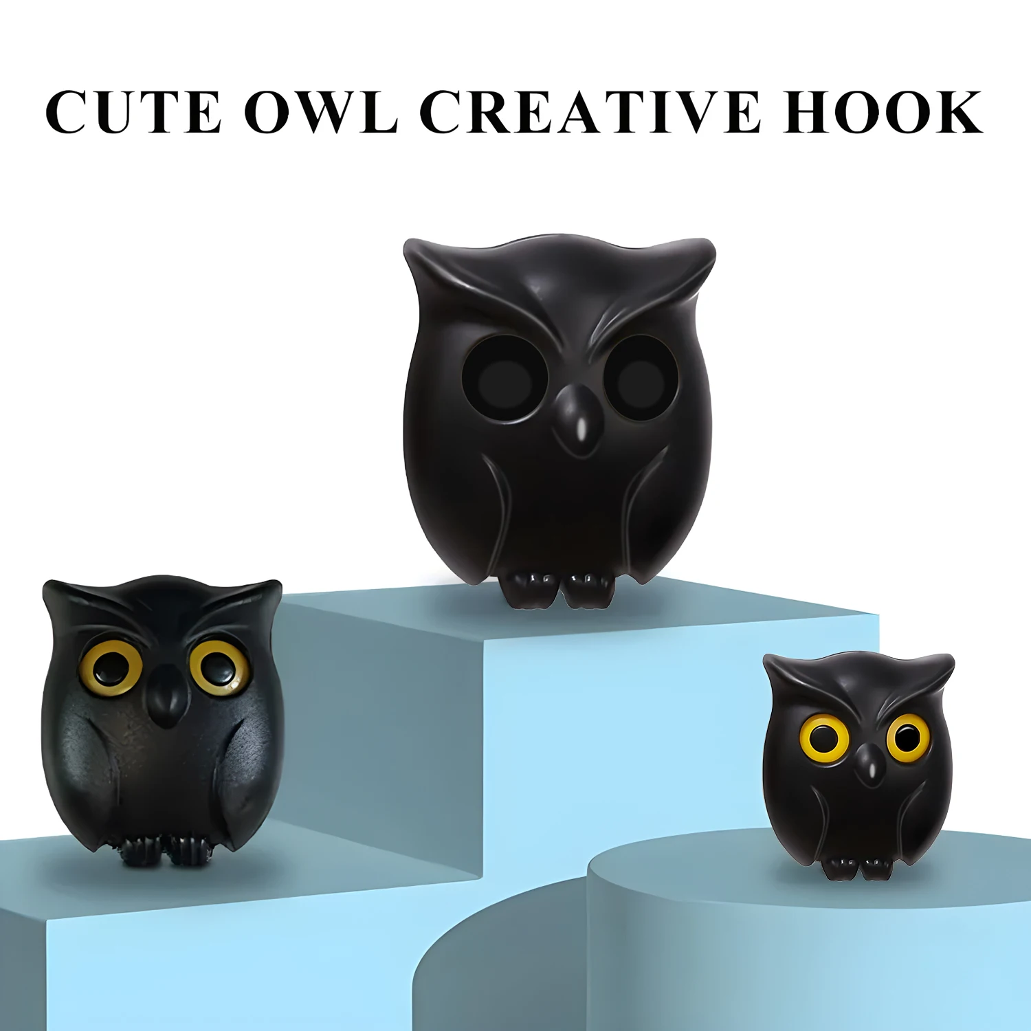 Hot Creative Owl Night Wall Magnetic Key Holder Magnets Hold Keychain Key Hanger Hook Hanging Key Will Open Eyes Home Decoration