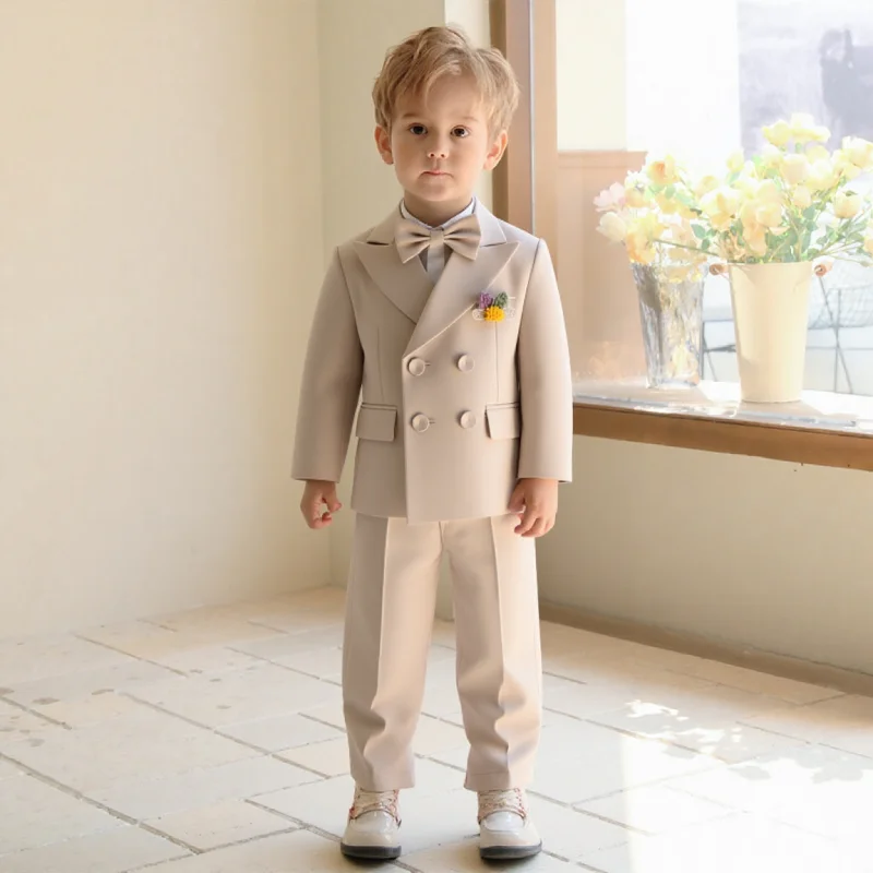 School Kids Piano Host Speech Choir Performance Costume Kids Boys 1Years Birthday Party Dress Children's Wedding Prom Outfit