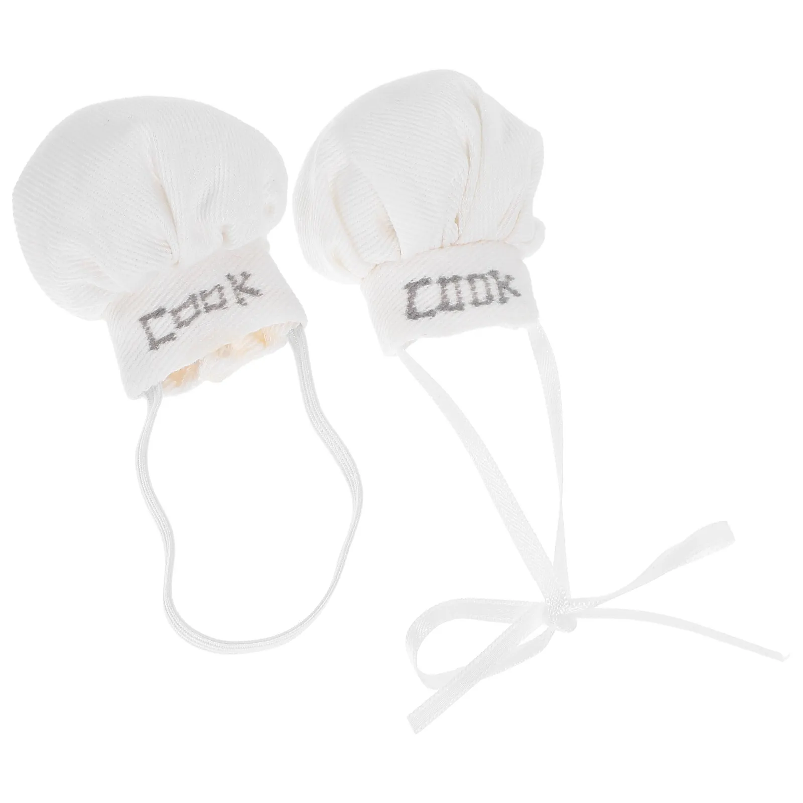 

2 шт. миниатюрные поварские колпаки, крошечные кухонные аксессуары для костюмов плюшевых игрушек, белые шапки шеф-поваров