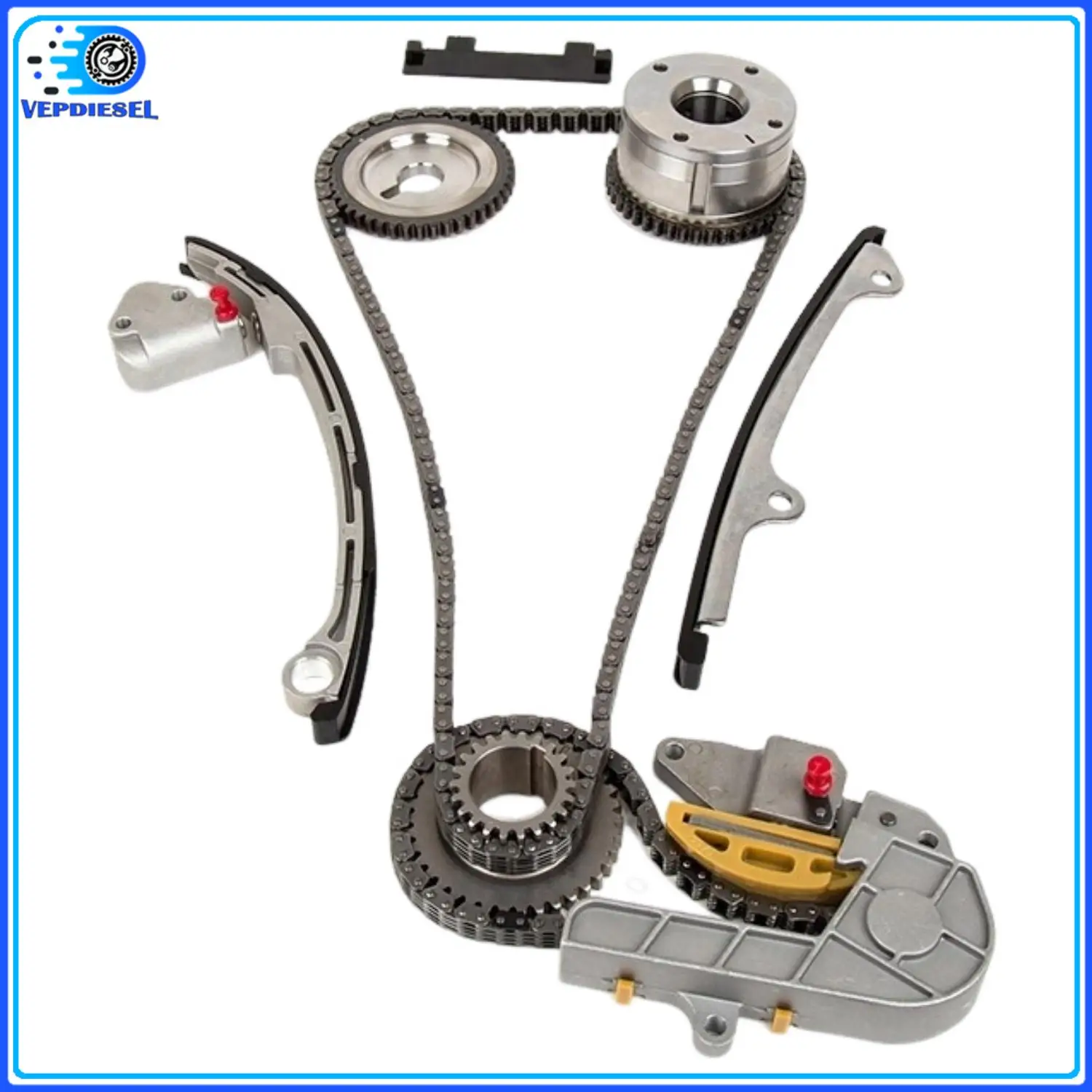 

1set QR25DE Timing Chain Kit 13024-EA000 13021-EA00A 13028-JA01A For 02-06 Nissan Altima Sentra SE-R 2.5L 2002-2006 New Parts
